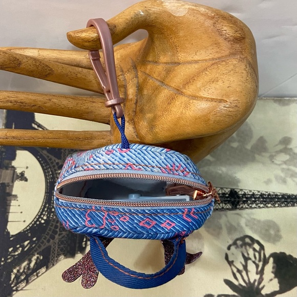 Purse pets blue and pink girl rain deer, coin purse, bag charm. Used. - Picture 7 of 8